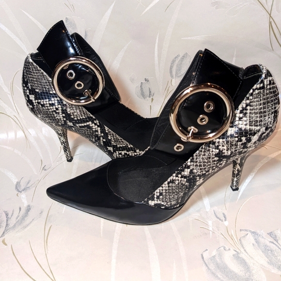Jeffrey Campbell Snakeskin Leather Stilettos Size 9 - Picture 3 of 11